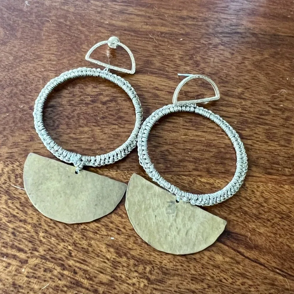 Anthropologie Caitlin Crocheted Drop Earrings - Picture 4 of 4